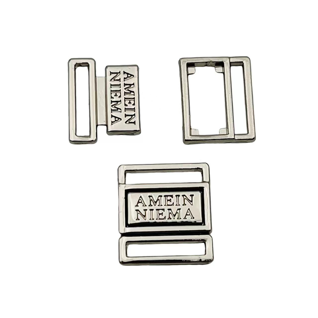 Custom Metal Logo Buckle for Bikini Swimwear 