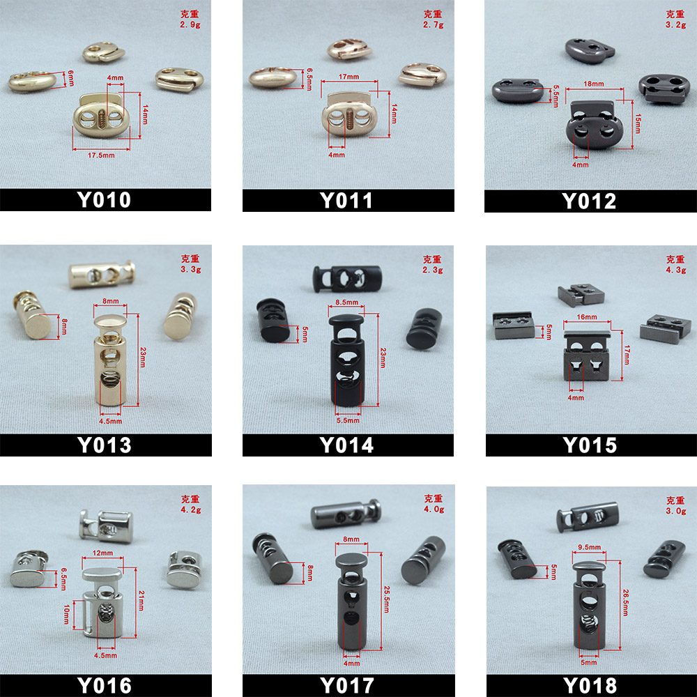 Metal Drawstring Toggle Cord Lock Stopper 