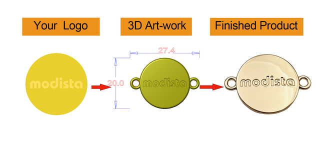 Customized Metal Brand Logo Label Tag for Scarf Garment