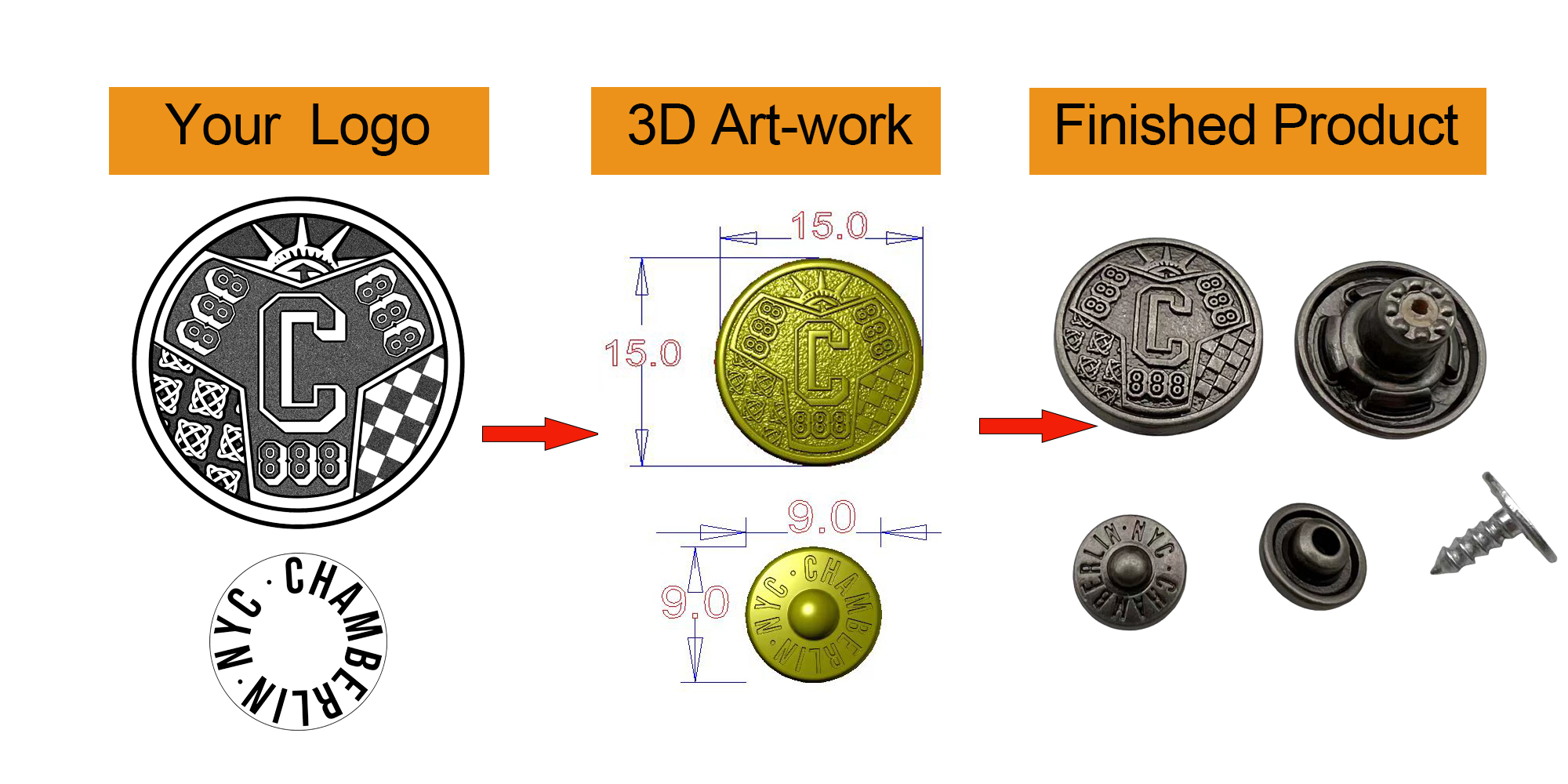 Custom Buttons For Denim Jeans